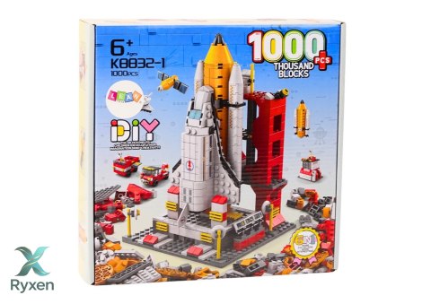 Klocki Konstrukcyjne Rakieta Kosmiczna 6w1 Kosmos Pojazdy 1000 ele. LEAN TOYS
