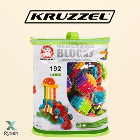 Klocki konstrukcyjne- jeżyki 192szt. Kruzzel 20376 KRUZZEL
