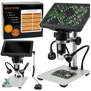 Mikroskop Edukacyjny Cyfrowy Pilot Przewodowy 1200X LCD 7 CALI HD Kamera LEAN TOYS