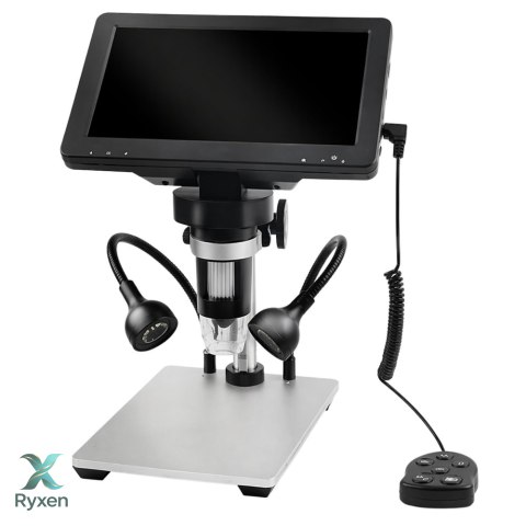 Mikroskop Edukacyjny Cyfrowy Pilot Przewodowy 1200X LCD 7 CALI HD Kamera LEAN TOYS
