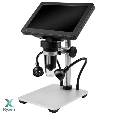 Mikroskop Edukacyjny Cyfrowy Pilot Przewodowy 1200X LCD 7 CALI HD Kamera LEAN TOYS