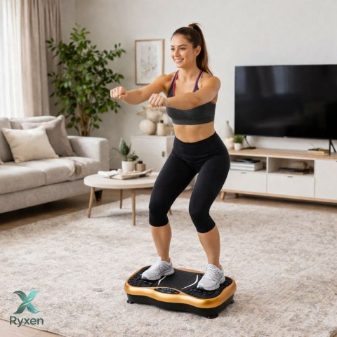 Platforma Wibracyjna Fitness Do Ćwiczeń Treningu Bluetooth Głośniki LEAN