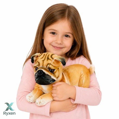 Pluszowy Piesek Mops Przytulanka Maskotka Pluszak Pies Miękki 25 cm LEAN TOYS