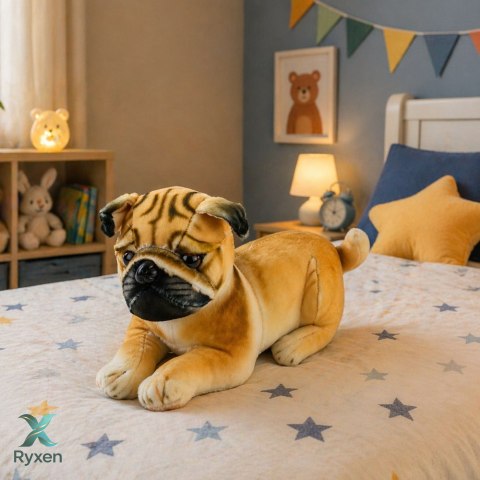 Pluszowy Piesek Mops Przytulanka Maskotka Pluszak Pies Miękki 25 cm LEAN TOYS