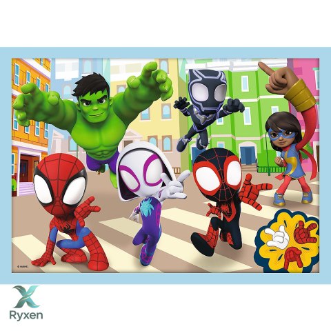 Puzzle - 4w1 (12, 15, 20, 24) - Ekipa Spiday"a - Trefl 34611 TREFL PUZZLE