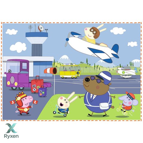 Puzzle - 4w1 (12,15, 20, 24) - Wspomnienia z wakacji - Świnka Peppa - Trefl 34359 TREFL PUZZLE