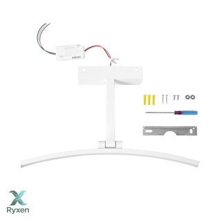 ZD199 Lampka ścienna łuk 40cm biała neutralna srebrna ATL