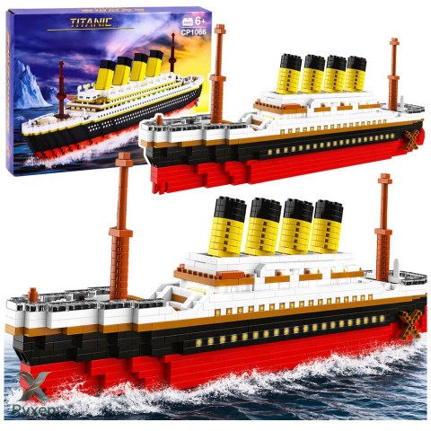 Zestaw Klocki Konstrukcyjne Statek Titanic Duży Model 60 cm 3327 el. LEAN TOYS