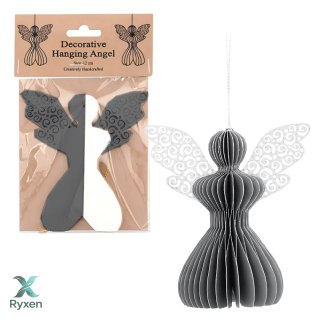 Aniołek papierowy składany 12cm - stylowa szarość Kamai