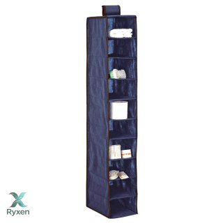 BLUE niebieski wiszący organizer do szafy 10 przegród 20x29x120 cm Kamai Ordinett