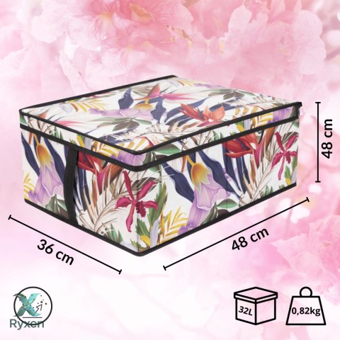 FLORAL w kwiaty organizer do szafy z pokrywą 48x36x19cm Kamai Ordinett