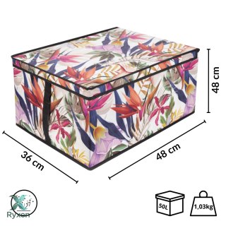 FLORAL w kwiaty organizer do szafy z pokrywą 50x40x25cm Kamai Ordinett