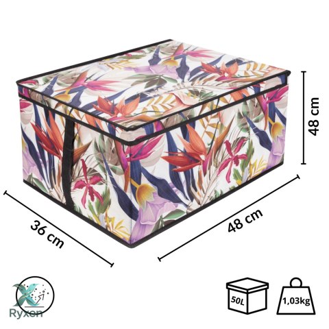 FLORAL w kwiaty organizer do szafy z pokrywą 50x40x25cm Kamai Ordinett
