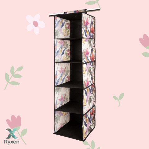 FLORAL w kwiaty wiszący organizer do szafy 5 przegród 30x30x120m Kamai Ordinett