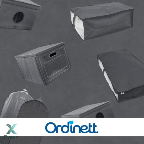 GREY szary organizer do szafy z pokrywą oraz oknem 50x40x25cm Kamai Ordinett