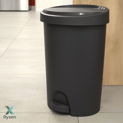 Kosz wewnętrzny, do łazienki, kuchni, z pedałem 27-30L, grafitowy Kamai Home