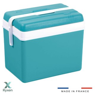 Lodówka turystyczna 35 L na wkłady mrożące, turkusowa, wymiary 45x28x38 cm Kamai COOLBOX