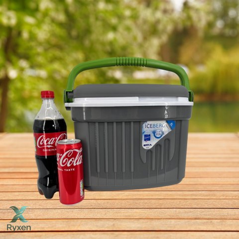 Lodówka turystyczna 8 L na wkłady mrożące, szara, 36x21x28 cm Kamai COOLBOX