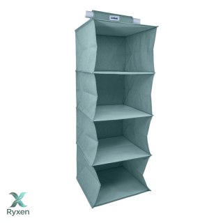 MINT zielony Wiszący organizer do szafy 4 przegrody 30x30x80cm Kamai Ordinett