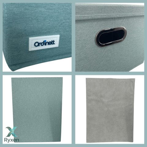 MINT zielony, miętowyorganizer do szafy z pokrywą oraz oknem 28,5x25,5x20,5cm Kamai Ordinett