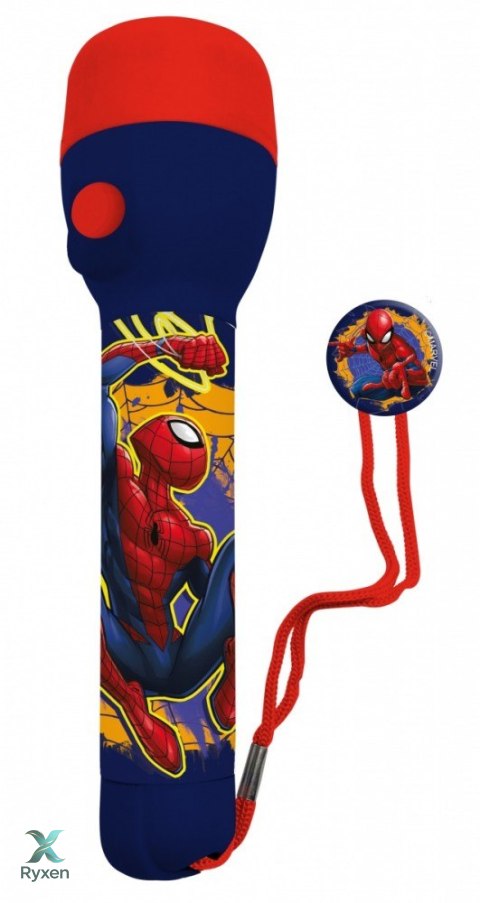 Latarka duża spiderman 16 x 4,5 cm KIDS EUROSWAN