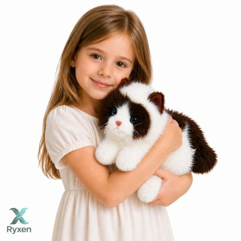 Pluszowy Kot Perski Maskotka Obciążeniowe Łapki Brązowo-Biały 50cm LEAN TOYS