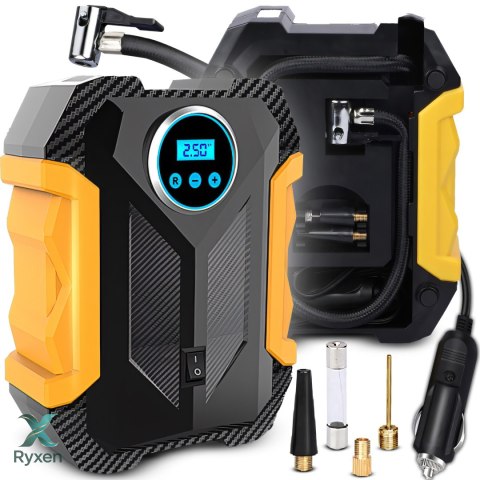 Pompka elektryczna kompresor samochodowy sprężarka do kół 12v lcd led -er1252 RTO