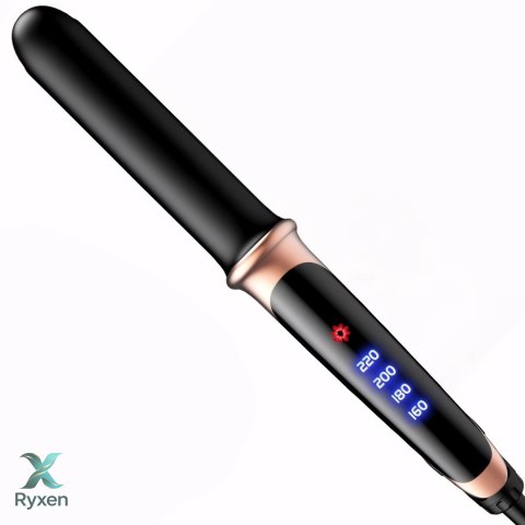 Prostownica do włosów ceramiczna ekran lcd 2w1 lokówka lekka czarna RTO