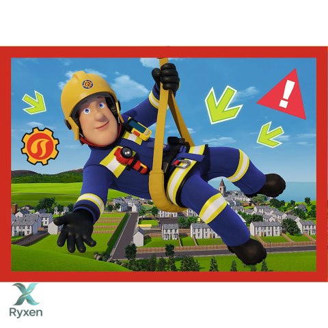 Puzzle - 4w1 (12, 15, 20, 24) - Przygody strażaka Sama - Strażak Sam - Trefl 34632 TREFL PUZZLE