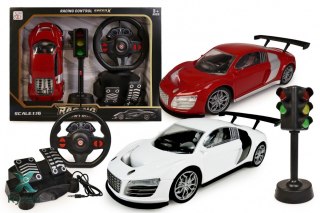 Auto r/c z kierownicą i sygnalizacją świetlną ARTYK