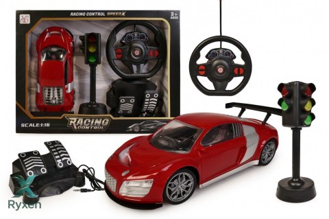 Auto r/c z kierownicą i sygnalizacją świetlną ARTYK