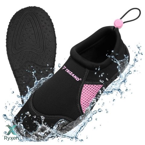 Buty do wody czarno-różowe- rozmiar 37 5mm Trizand TRIZAND