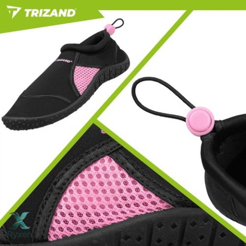 Buty do wody czarno-różowe- rozmiar 39 5mm Trizand TRIZAND