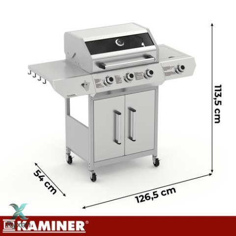 Grill gazowy 3+1 13.5kW Varen 4.0 Kaminer KAMINER