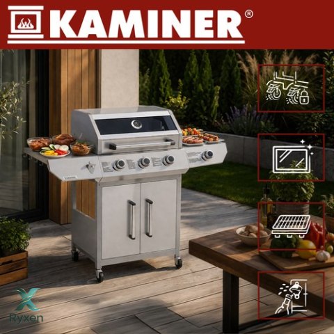 Grill gazowy 3+1 13.5kW Varen 4.0 Kaminer KAMINER