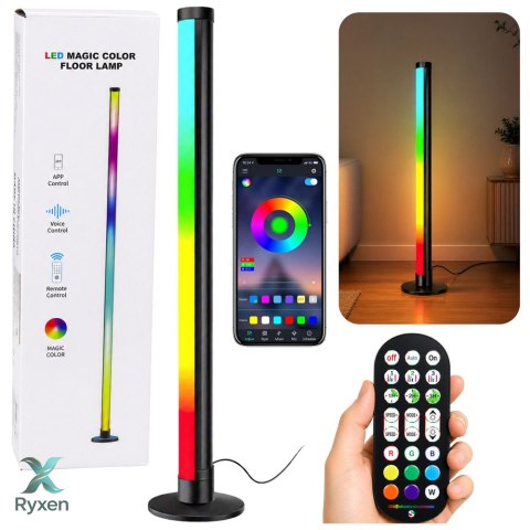 Lampa Podłogowa LED Narożna Stojąca RGB Tryb Muzyczny Aplikacja Pilot 90cm LEAN