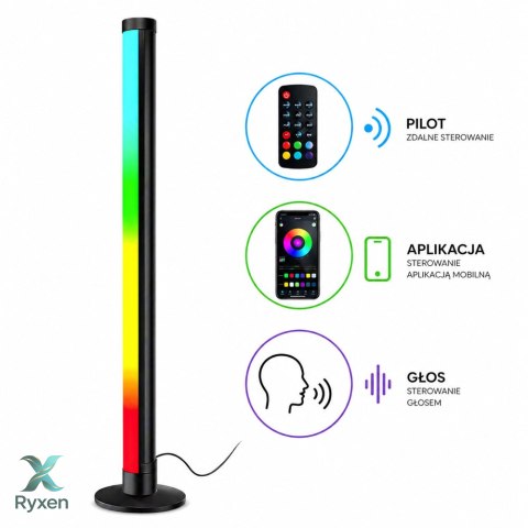 Lampa Podłogowa LED Narożna Stojąca RGB Tryb Muzyczny Aplikacja Pilot 90cm LEAN