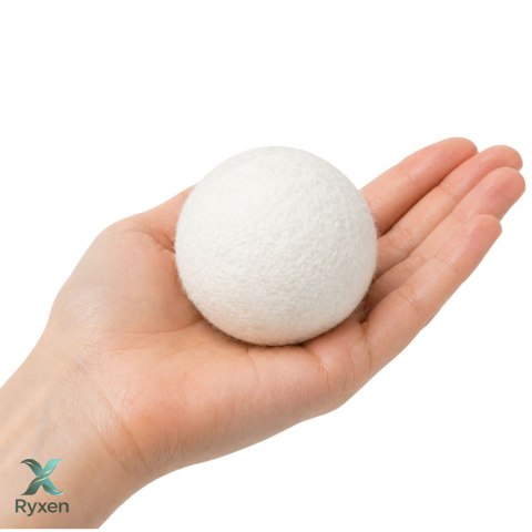 Naturalne Wełniane Kule Do Suszarki Bębnowej Hipoalergiczne Białe 7cm 6szt. LEAN