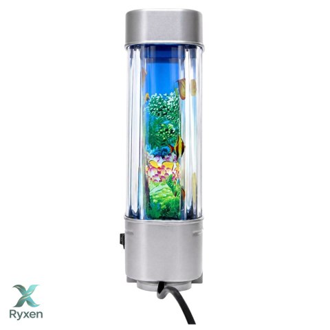 Sztuczne Akwarium Dekoracyjne Lampka Nocna LED Rybki 3D Ruchome Kolorowe LEAN