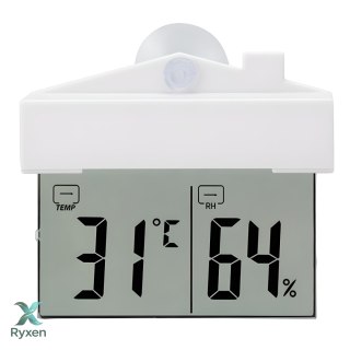 Termometr zewnętrzny wewnętrzny okienny na okno higrometr cyfrowy °c/°f RTO