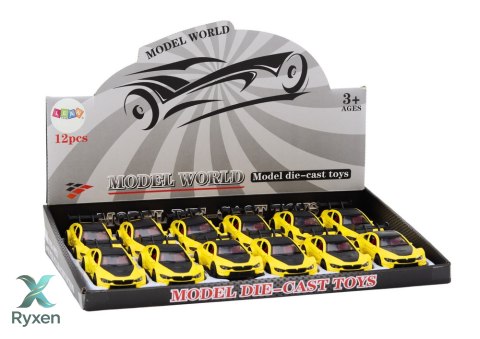 Autko Samochód Sportowy 1:32 Napęd Frykcyjny Metalowy Żółty LEAN TOYS