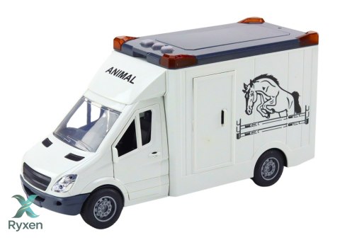 Auto Transporter Koni Otwierane Drzwi Światło Dźwięk Biały LEAN TOYS