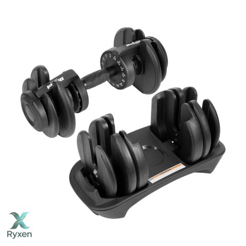 Hantel żeliwny regulowany automat 24 kg REBEL ACTIVE Rebel
