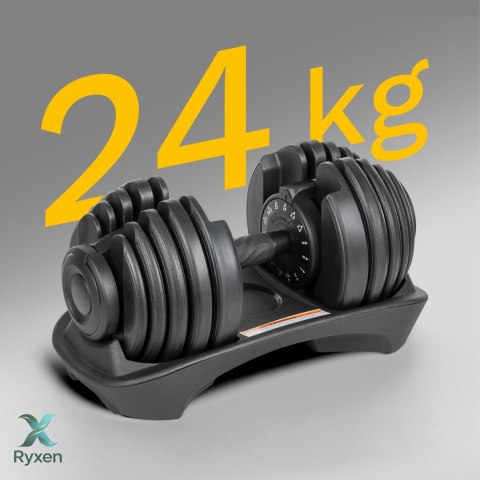 Hantel żeliwny regulowany automat 24 kg REBEL ACTIVE Rebel
