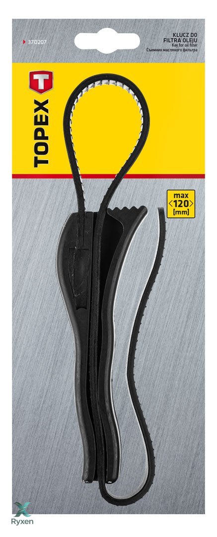 Klucz do filtra oleju, śr. max. 120 mm, taśmowy TOPEX
