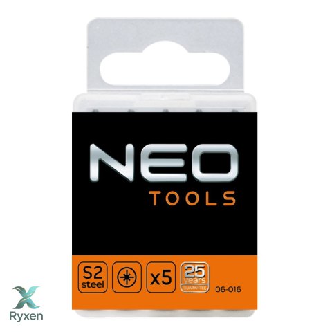 Końcówki wkrętakowe PZ2 x 25 mm, 20 szt. NEO TOOLS