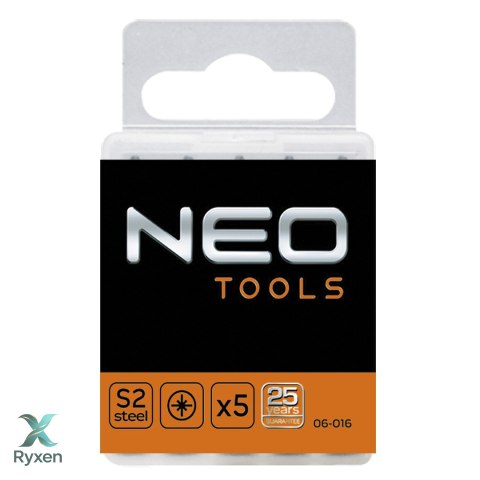 Końcówki wkrętakowe PZ2 x 25 mm, 20 szt. NEO TOOLS