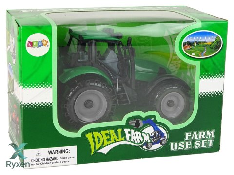 Mały Traktor Rolniczy Farmerski Otwierana Maska Czerwony 13 cm LEAN TOYS