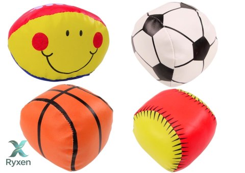 Miękkie Piłki Sportowe Koszykówka Rugby Piłka Nożna Baseball Zestaw 4ele. LEAN TOYS