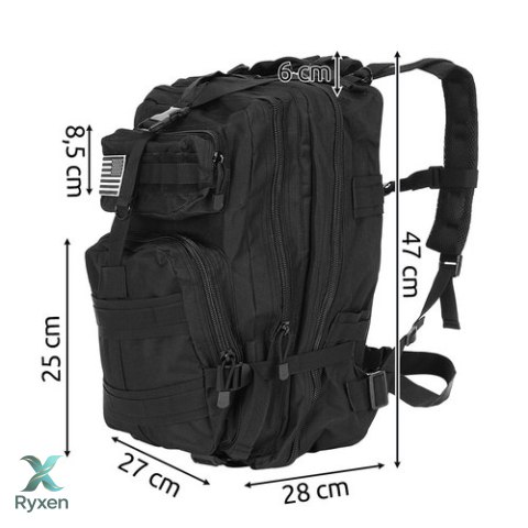 Plecak militarny XL czarny TRIZAND